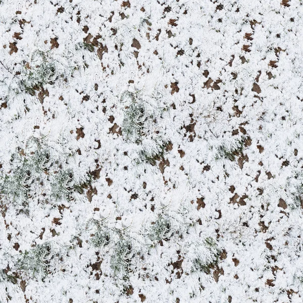Безшовна Текстура Снігового Покриття Трави Бруду Фон Високою Роздільною Здатністю — стокове фото
