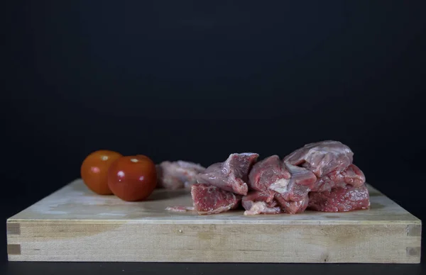 Viande Fraîche Boeuf Différents Types Steaks Boeuf Crus Avec Gros — Photo