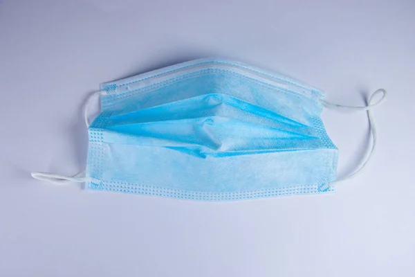 Medical Protective Mask White Background Coronavirus Covid Prevention Wuhan Virus — стокове фото