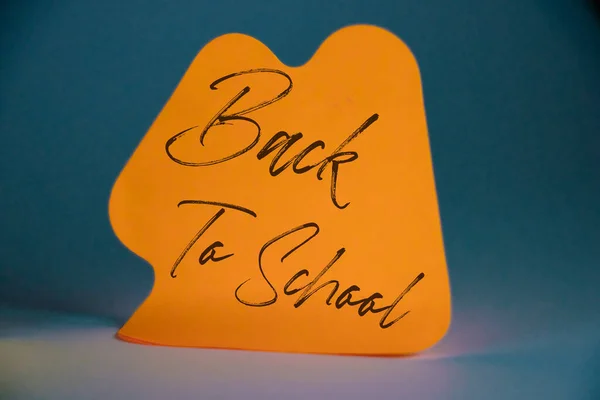 Back School Inscription Sticker — Zdjęcie stockowe