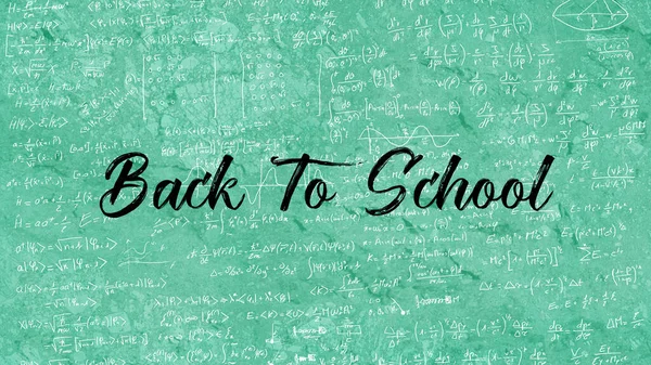 Back School Inscriptions School Board Border Mathematics Inscriptions Education Concept — Zdjęcie stockowe