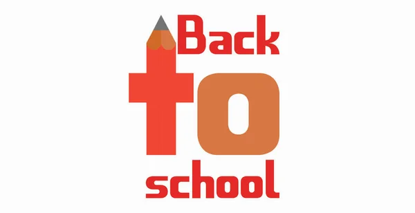 Back School Create Text Icon Pencil Vector File — Wektor stockowy