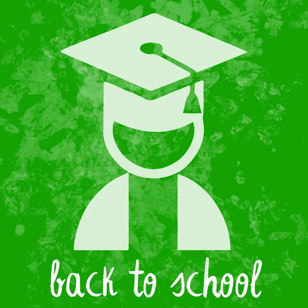 Back School Wallpaper School Icon Green Background Education — Zdjęcie stockowe