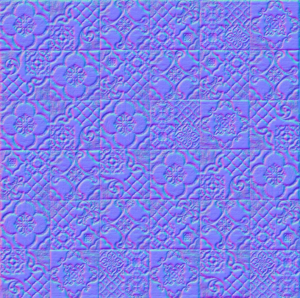 Textura Normal Mapa Mapeamento Normal Azulejos Decorativos Piso Alta Qualidade — Fotografia de Stock