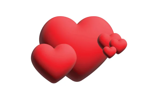 Papel Parede Feliz Dia Dos Namorados Corações Fundo Branco Conceito — Fotografia de Stock