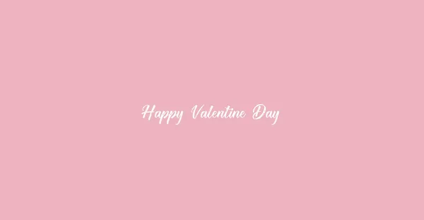 Szczęśliwych Walentynek Tekst Słodkie Tło Romantyczny Pomysł Walentynki Tapeta Ulotki — Zdjęcie stockowe