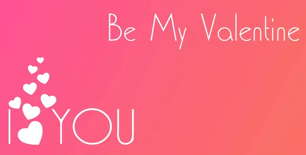 Happy Valentine Day Wallpaper Text Valentine Love You Romantic Concept —  Fotos de Stock