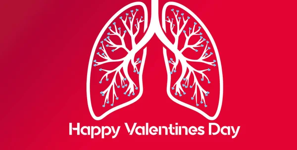 Happy Valentine Day Wallpaper Lungs Hearts Romantic Concept Valentine Day — Stockfoto