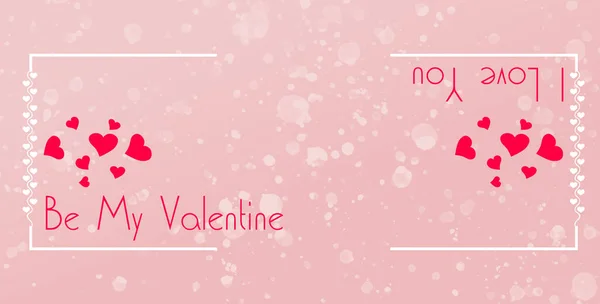 Happy Valentine Day Wallpaper Text Valentine Love You Romantic Concept — Stock Photo, Image