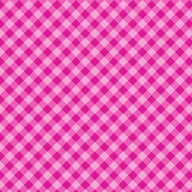 Arkaplan olarak pembe beyaz ekose kumaş dokusu