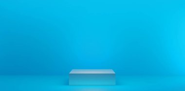 Kopyalama alanı olan mavi arkaplan pankartı