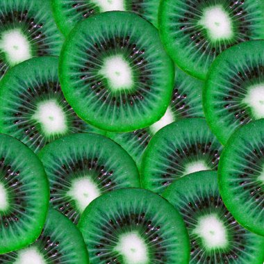 Kivi desenli doku, gerçekçi kivi meyvesi.