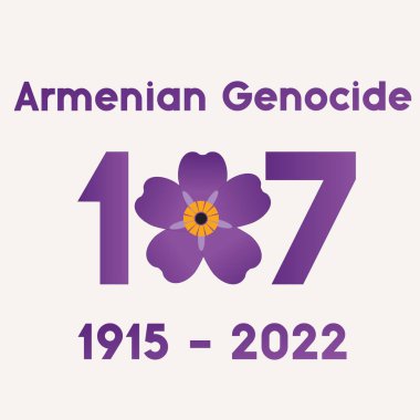 Armenian genocide memorial day, 107 years, anmoruk, vector file 2022-2023 clipart