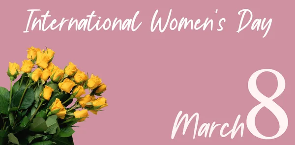 Χαρούμενη Παγκόσμια Ημέρα Της Γυναίκας Banner Women Day Happy Μαρτίου — Φωτογραφία Αρχείου