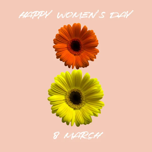 Uluslararası Kadınlar Günü Nüz Kutlu Olsun Bayrak Günü Nüz Kutlu — Stok fotoğraf