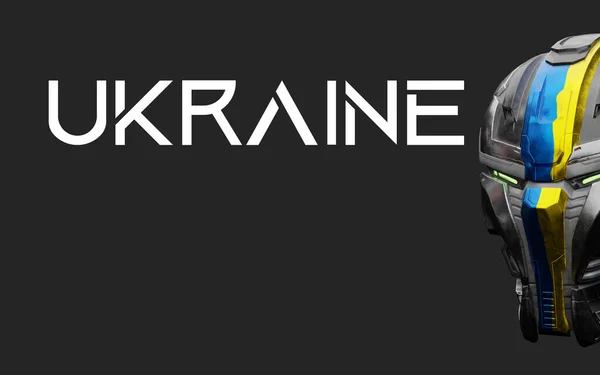 黒の背景にウクライナの旗の壁紙 — ストック写真