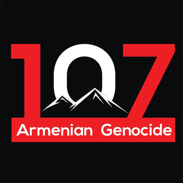 Ludobójstwo Ormian 107 Lat Tsitsernakaberd Erywań Armenia Plik Wektorowy — Wektor stockowy