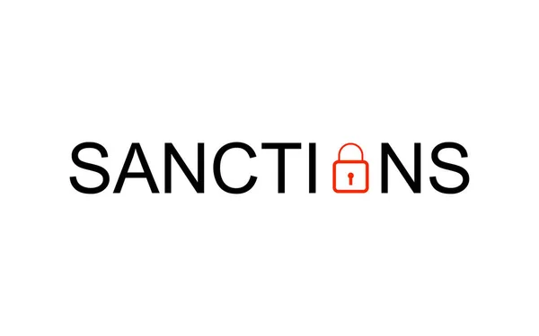Sanktioner Med Lås Ekonomisk Bakgrund — Stockfoto