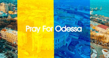 Odessa için dua et. Ukrayna bayrağı. Rusya ve Ukrayna savaşı durdurdu, Rusya ve Ukrayna savaşı durdurdu