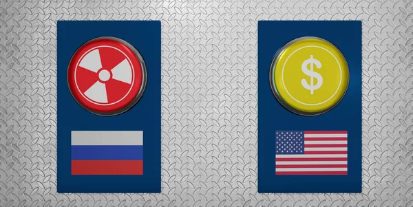 Armas Nucleares Sanciones Bomba Atómica Sanciones Rusia Estados Unidos — Foto de Stock
