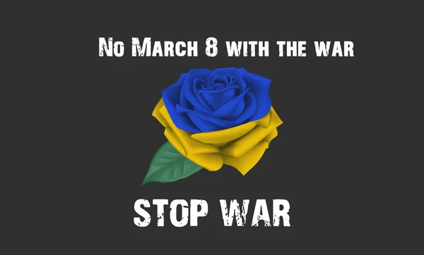 Stoppa Kriget Ukraina Ingen Marsch Med Krig Ryssland Mot Ukraina — Stockfoto