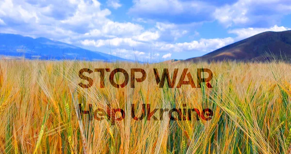 Допомога Україні Росія Проти України Зупиняє Війну Молися Про Україну — стокове фото