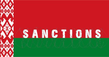 Beyaz Rusya bayrağıyla Beyaz Rusya 'ya Yaptırımlar