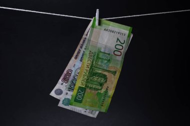 Rus parası, Rus Rublesi, Ruble banknotu. Duvar kağıdı işi ve finans