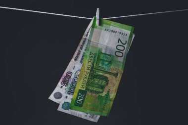 Rus parası, Rus Rublesi, Ruble banknotu. Duvar kağıdı işi ve finans