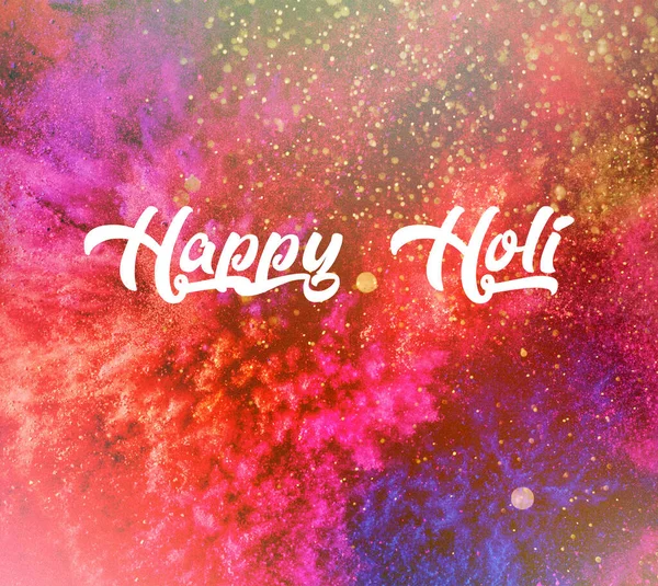 Tapet Fericit Holi Fundal Colorat Pentru Holi Festivalul Culorilor — Fotografie, imagine de stoc