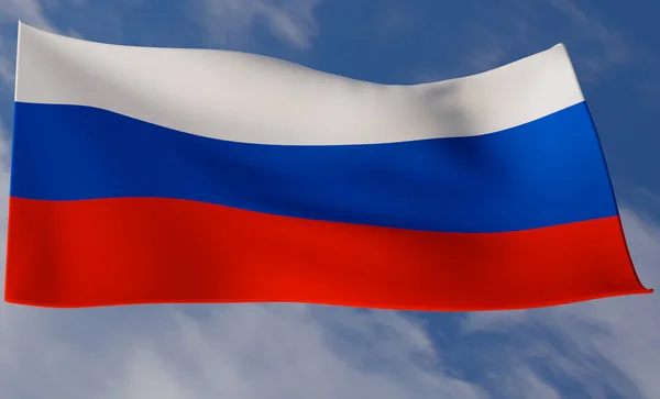 Bandiera Russa Sullo Sfondo Cielo — Foto Stock