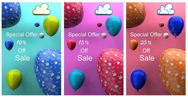 Easter Special Sale Discounts Shopping Background Label Easter — Stock Photo, Image