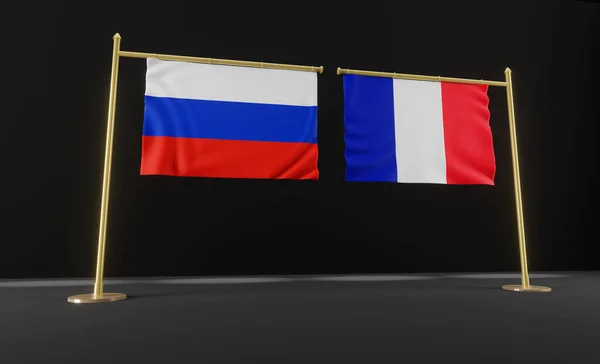 러시아와 프랑스의 러시아와 프랑스의 러시아와 프랑스간의 이미지 — 스톡 사진