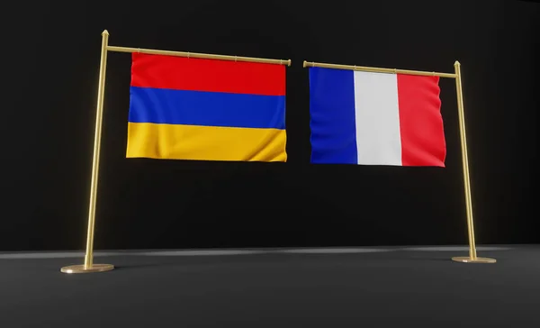 아르메니아와 프랑스의 아르메니아와 프랑스의 아르메니아와 프랑스간의 이미지 — 스톡 사진
