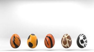 Paskalya bayrağınız kutlu olsun. Siyah arka planda altın desenli Paskalya yumurtaları. Mekanı metin için kopyala. 3B çalışma ve 3B illüstrasyon