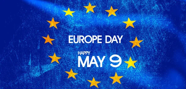 День Європи Щорічне Державне Свято Травні День Європи Травня Прапор — стокове фото