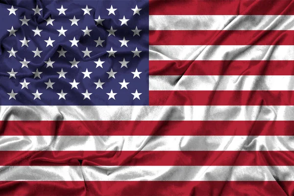 Usa Flag Fabric Texture Work Image — 스톡 사진