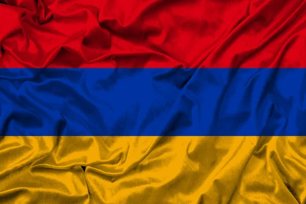 Armenia Flag Fabric Texture Work Image — Foto de Stock