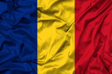 Romanya kumaş dokusuna bayrak dikti. 3D çalışma ve 3B resim