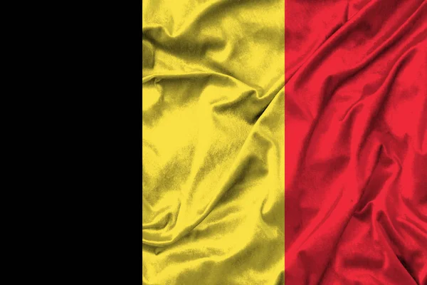 Belgium Flag Fabric Texture Work Image — Stockfoto