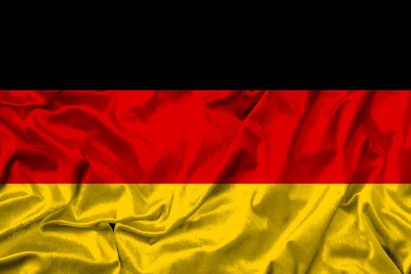 Bandeira Alemanha Textura Tecido Trabalho Imagem — Fotografia de Stock