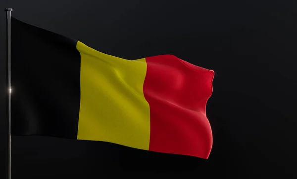 Flag Belgium Fabric Flag Belgium — Stockfoto