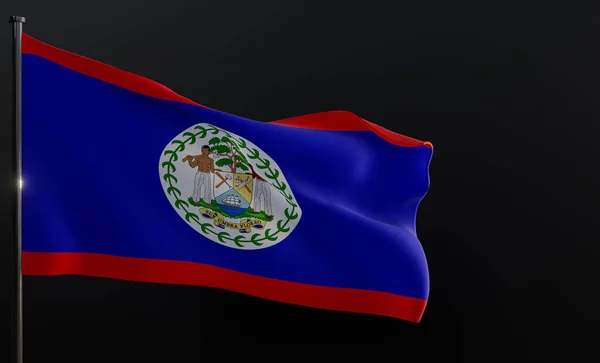 Flag Belize Fabric Flag Belize — 스톡 사진