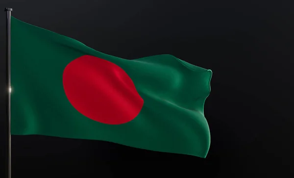 孟加拉国国旗 孟加拉国织物旗 — 图库照片