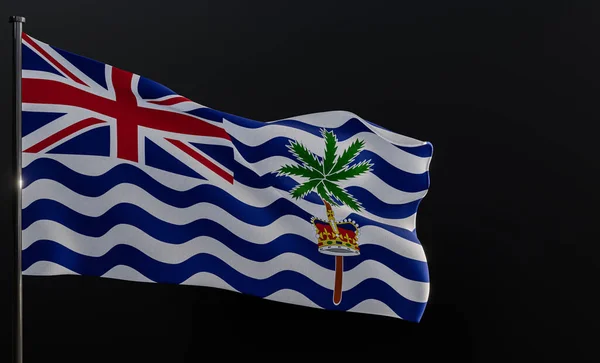 Flaga Brytyjskiego Terytorium Oceanu Indyjskiego Flaga Tkaniny Brytyjskie Terytorium Oceanu — Zdjęcie stockowe