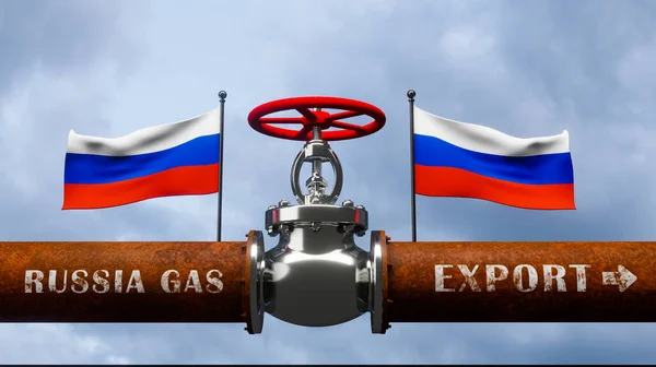 Pipe Gas Russia Russia Valve Main Gas Pipeline Russia Sanctions — 스톡 사진