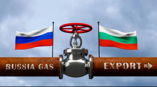 Трубопровід Газу Росії Болгарії Валюта Головному Газопроводі Росія Концепції Санкцій — стокове фото