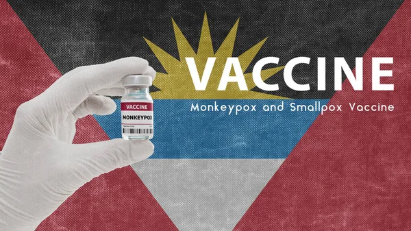 Impfung Monkeypocken Und Pocken Affenpocken Pandemie Virus Impfung Antigua Und — Stockfoto