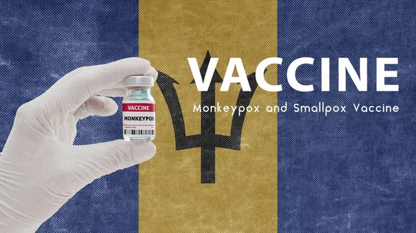 Impfung Monkeypocken Und Pocken Affenpocken Pandemie Virus Impfung Barbados Gegen — Stockfoto