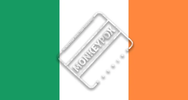 Smallpox Monkeys Ivory Coast Flag Ivory Coast Stamp Available Pandemic — Stock Photo, Image